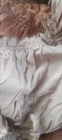 Paisana Crop Top Manga Larga Volados Frunce Paisanita Mujer (180) en internet