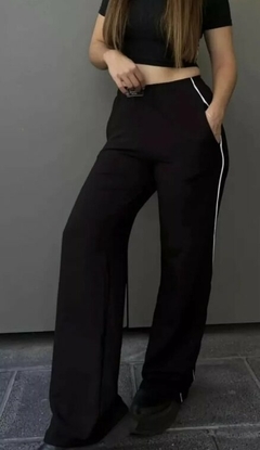 Pantalon Palazzo Jogger Con Vivo Mujer Tendencia Moda (467) - comprar online