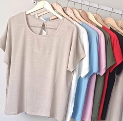 Blusa Lino Remera Amplia Mujer Premium (500) - tienda online