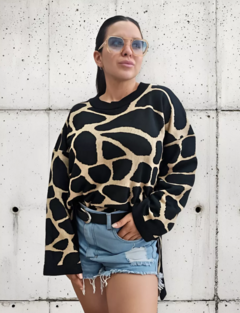 Sweater Amplio Animal Print Premium Mujer Pullover (603) en internet