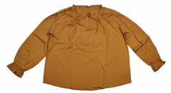 Blusa Cuello Mao Volados Mujer Lisa Varios Colores Y Talles (384) en internet