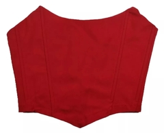 Corset Top Bengalina Con Cierre Ballenas Talles Y Colores (96) en internet