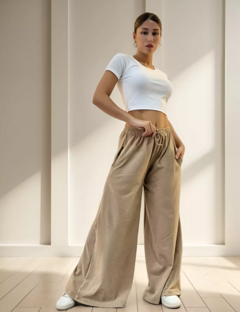 Pantalon Maxi Palazzo Darlon Gamuzado 2 Al 5 Mujer Jogging (615) en internet