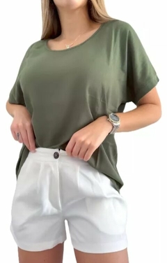 Blusa Lino Remera Amplia Mujer Premium (500) en internet