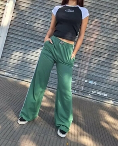 Pantalon Palazzo Jogger Con Vivo Mujer Tendencia Moda (467)