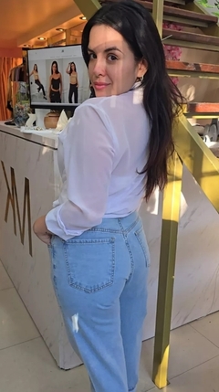 Camisa Manga Larga Tul Moño Mujer Elegante (587) en internet