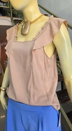 Blusa Manga Volados Mujer Varios Colores Tendencia (560) en internet