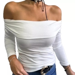 Remera Cuello Bote Hombros Descubiertos Morley Camiseta Dama (381) - comprar online