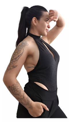 Body Lurex Espalda Descubierta Escote Americano Mujer Brillo (599) en internet