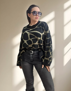Imagen de Sweater Amplio Animal Print Premium Mujer Pullover (603)