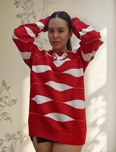 Sweater Hilo Mujer Combinado Tendencia Moda (466) - BAKMOR