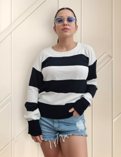 Sweater Bremmer Premium Mujer Elastizado Rayado (601) - BAKMOR