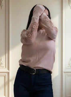 Sweater Importado Bremmer Manga Bordada Strass Brillos Mujer (623) - BAKMOR