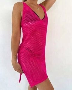 Imagen de Vestido Calado Playero Mujer Varios Colores Hilo Tejido (114)