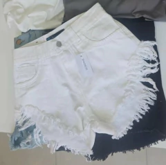 Short Jean Mujer Rigido Desflecado Tiro Alto Talle 38 A 46 (410) - BAKMOR