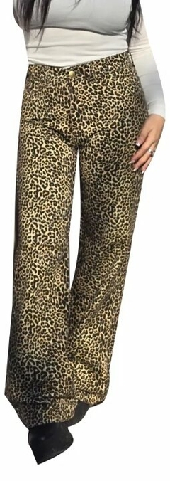 Pantalon Gabardina Wide Leg Palazzo Mujer Animal Print (458) - tienda online