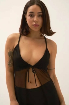 Baby Doll Largo Top Tunica Tul Mujer (547) - BAKMOR