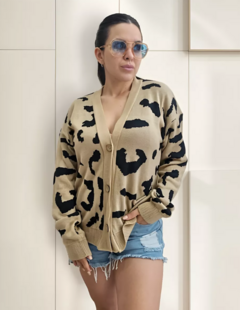 Saquito Bremmer Cardigan Mujer Hilo Estampado Premium (602)