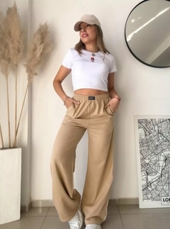 Pantalon Palazzo Jogger Con Vivo Mujer Tendencia Moda (467) - comprar online