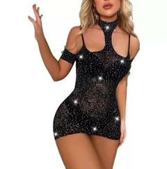 Imagen de Vestido Importado Strass Elastizado Brillos Mujer (247)