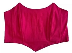 Corset Top Bengalina Con Cierre Ballenas Talles Y Colores (96) - tienda online
