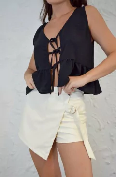 Short Pollera Pantalon Corto Engomada Mujer Mini Sastrera (520) - comprar online