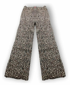 Pantalon Gabardina Wide Leg Palazzo Mujer Animal Print (458)