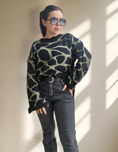 Sweater Amplio Animal Print Premium Mujer Pullover (603) - tienda online
