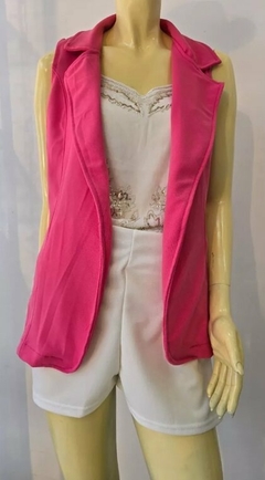 Chaleco Sastrero Crepe Largo Mujer Tendencia Colores (333) - comprar online