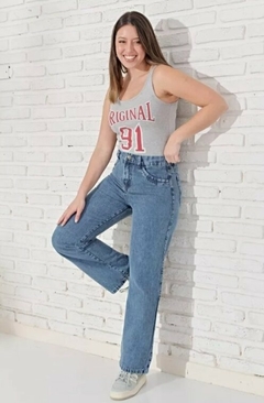 Pantalon Jean Recto Rigido Mujer 36 A 46 Tendencia (585) en internet