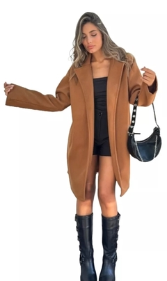 Tapado Mediano Paño Premium Mujer Sobretodo Abrigo Trench (386) - comprar online