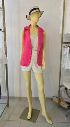 Chaleco Sastrero Crepe Largo Mujer Tendencia Colores (333) en internet