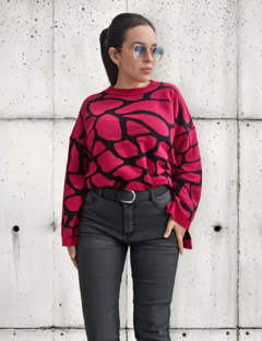 Imagen de Sweater Amplio Animal Print Premium Mujer Pullover (603)