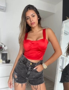 Short Jean Mujer Rigido Desflecado Tiro Alto Talle 38 A 46 (410) - tienda online