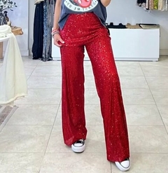 Pantalon Palazzo Lentejuelas Brillo Mujer (503) - comprar online
