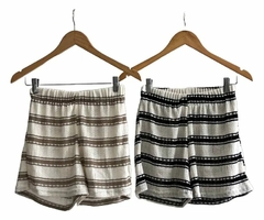 Short Tejido Elastizado Playero Rayado Mujer Premium (541)