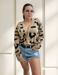 Saquito Bremmer Cardigan Mujer Hilo Estampado Premium (602) en internet