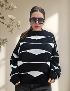 Sweater Hilo Mujer Combinado Tendencia Moda (466) - comprar online