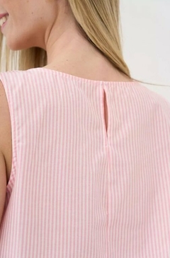 Blusa Musculosa Rayada Volados Mujer Tendencia (524) - BAKMOR