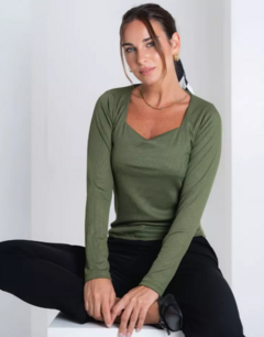 Camiseta Manga Larga Remera Morley Mujer Premium Elastizada (612)