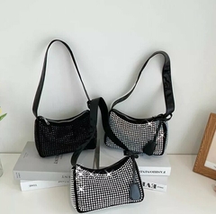 Mini Bag Strass Importado Bolso Cartera Brillos Correa Dama (224) - tienda online