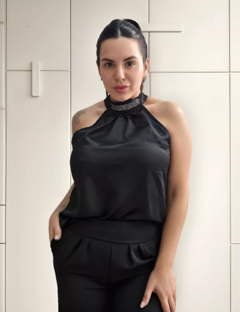 Musculosa Saten Brillos Mujer Corte Americano (463) - BAKMOR