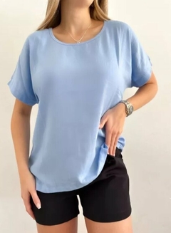 Blusa Lino Remera Amplia Mujer Premium (500) - comprar online