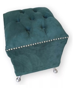 Puff Capitone Reforzado Pana Y Tachas Patas Acero (576) - tienda online