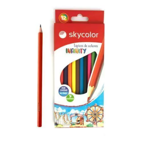 Lapices Colores Largos x12 "Infinity" Skycolor" (3717)