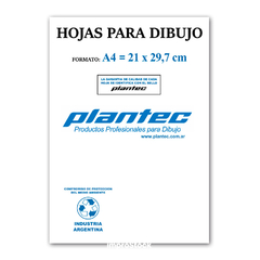 Hojas De Dibujo A4 X106grs "Plantec" (15502)