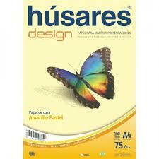 Papel P/Diseño A4 x100hjs Amarillo p"HUSARES"(7852)