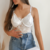 Cropped de Renda Luxo Sem Bojo