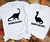 Kit 2 peças - Camisetas Tal Mãe Tal Filha(o) - Mama Sauro e Baby Sauro - Silhueta
