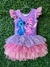 Vestido Tutu Mari Temático - Stitch e Angel Algodão Doce Brilhante